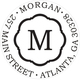 Center Initial Round Address Labels Image 2 of 3